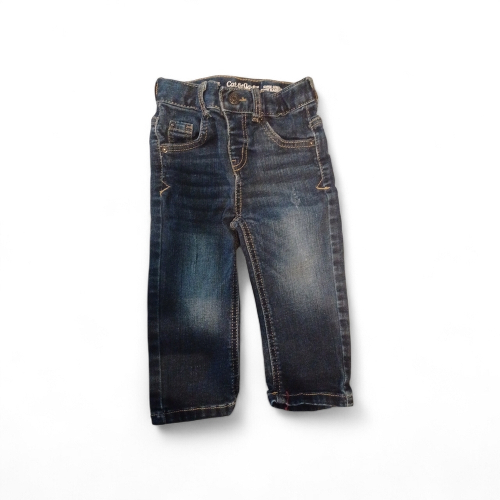 Cat & Jack Dark Blue Denim Jeans Boys 18 Month